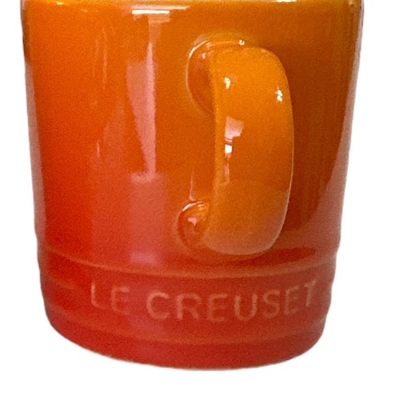 NEW LE CREUSET FLAME Espresso Mug Set of 2 ☕️☕️ 🔥 - Picture 4 of 5